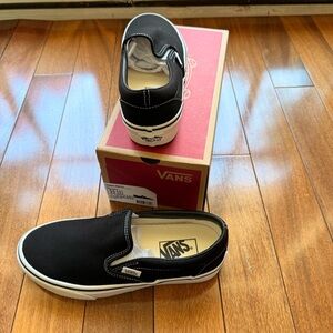 Brand New in Box Vans Black and White Slip-On Sneakers
